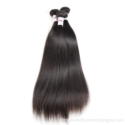 MEGALOOK 9A 10A Hair Bundles Straight Unprocessed Malaysian And Brazilian All Length Available Dropshipping Cuticle Aligned Hair